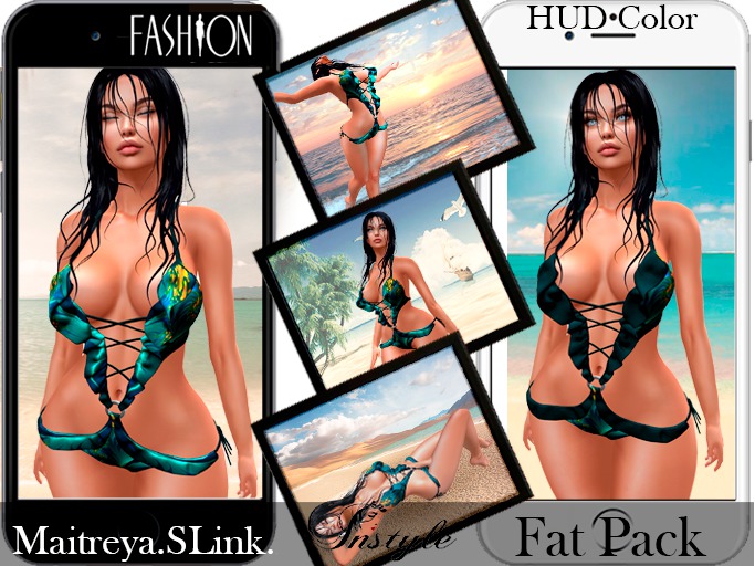 InStyl- Swimsuit-FATPAC v4 HUD color (Maitreya ,Slink)- Sale up to 25.08