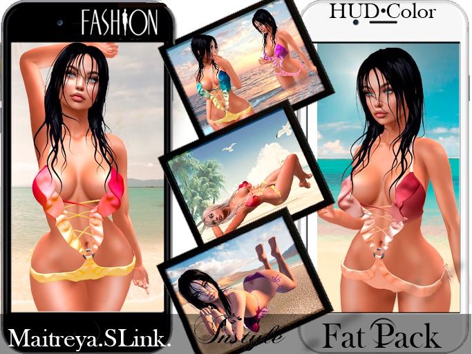 InStyl- Swimsuit-FATPAC v5 HUD color (Maitreya ,Slink)- Sale up to 25.08