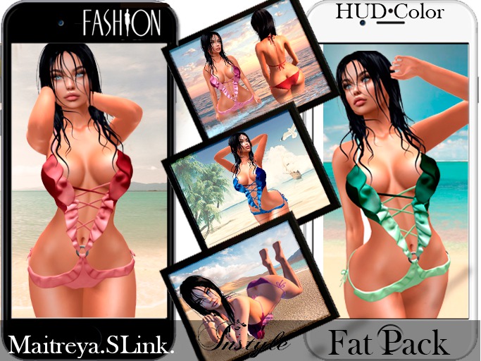 InStyl- Swimsuit-FATPAC v6 HUD color (Maitreya ,Slink)- Sale up to 25.08