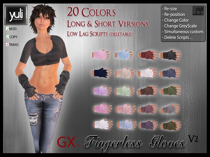 (Yuli) GX Fingerless Gloves
