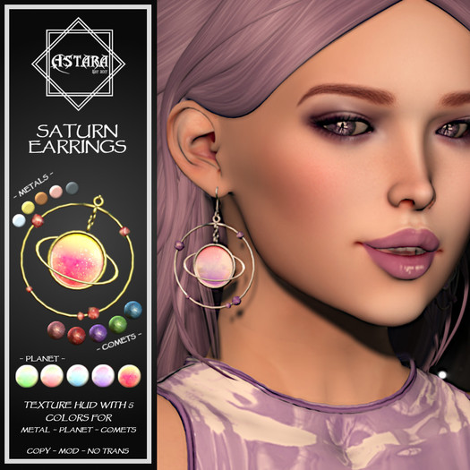 Astara - Saturn Earrings (Add Me)