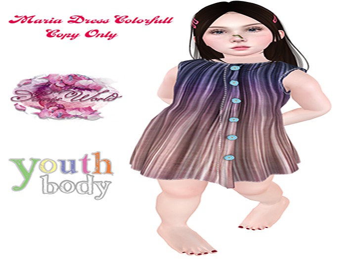 (SW) Mariea Dress Colorfull  Bebe Youth