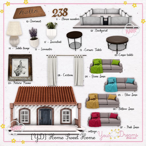 {YD} Home Sweet Home - Corner Table
