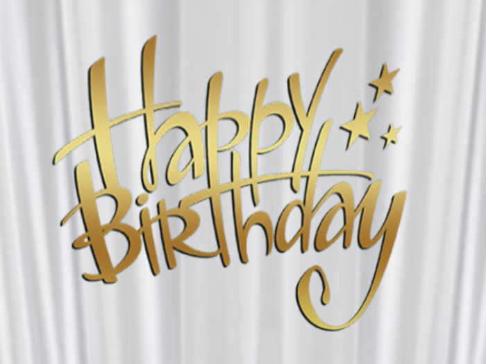 Happy Birthday Gold Texture CM