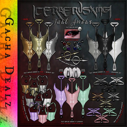 1. [CX] Taut Amour Corset V1 - Metallic Set - Slink HG RARE