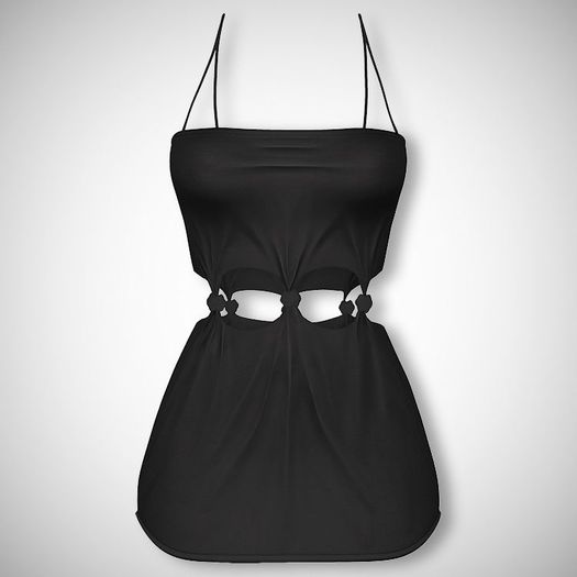 ChicModa // Cora Knotted Dress // BLACK