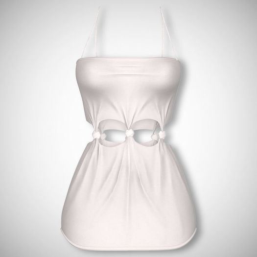 ChicModa // Cora Knotted Dress // WHITE