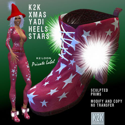 xmas heels stars