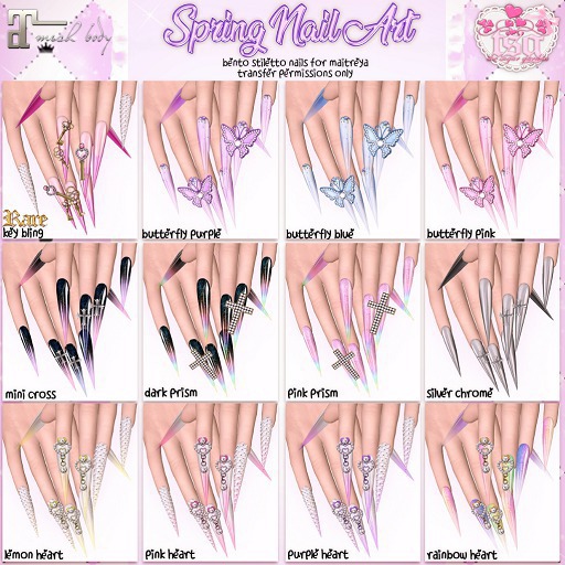 .tsg. Spring Nail Art - Butterfly Purple