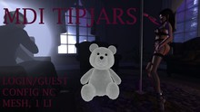 MDI Log In White Teddybear Tip Jar