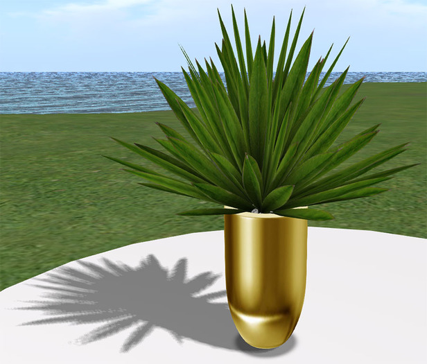 Contemporary Yucca Plant (Gold)B*