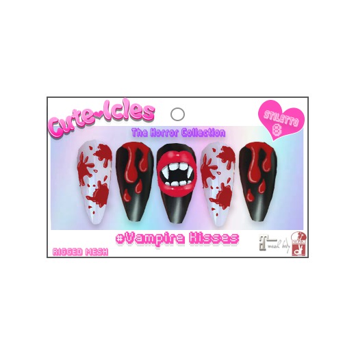 *CUTE*ICLES-Vampire Kisses Mesh Nails