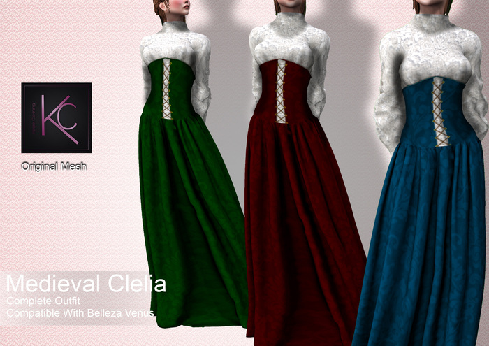 Kegel Clothing Medieval Clelia Blu