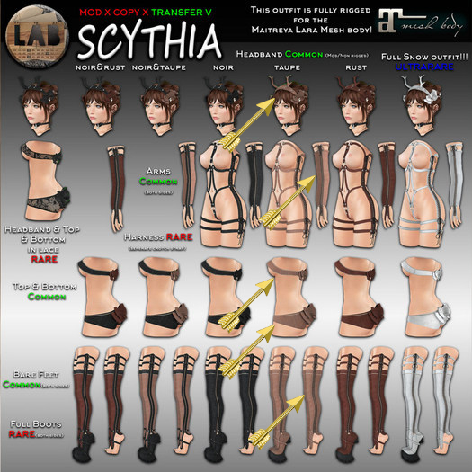 [LAB737] Scythia Set taupe (7 ITEMS) No Harness