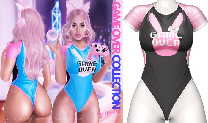 Spoiled - Game Over Bodysuit Dark Grey *Updated* for LaraX,Reborn,Phatpussy,Waifus,Juicy Rolls,Kupra & More