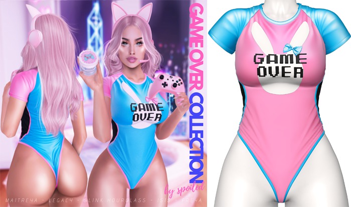 Spoiled - Game Over Bodysuit Candy Pink *Updated* for LaraX,Reborn,Phatpussy,Waifus,Juicy Rolls,Kupra & More