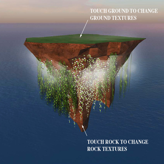 Texture Changing Floating Rock Sky Platform V15B