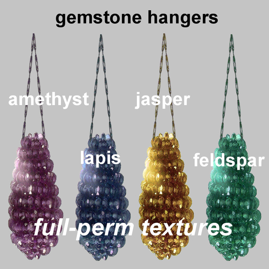 gemstone hangers - textures