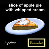 slice of apple pie with whipped cream