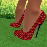 Tuffed Leather Shoe Red (Lara)