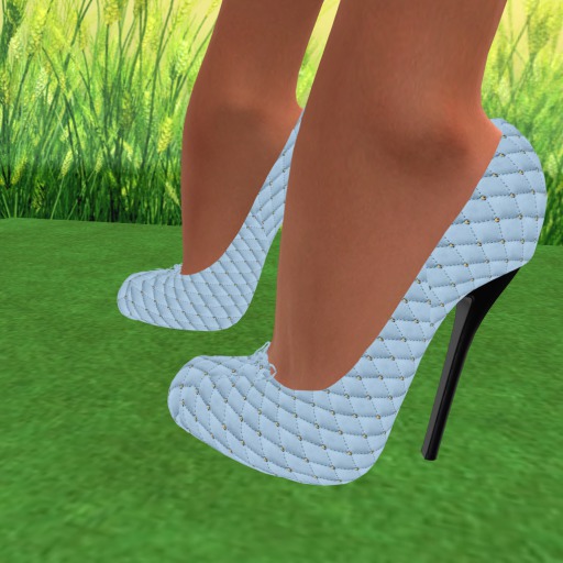 Tuffed Leather Shoe Lt Blue (Lara)