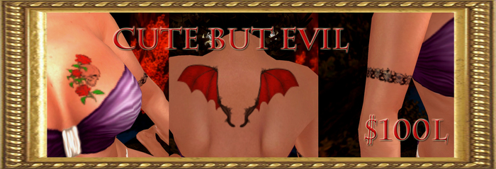 Ink Blots    Cute But Evil Tattoo Set