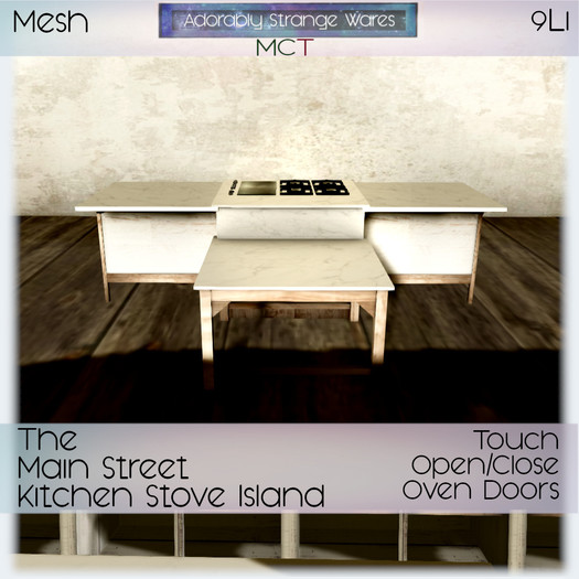 ~ASW~ The Main Street Kitchen Stove Island