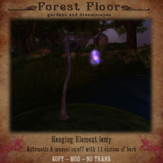 : ~*Forest Floor*~ Hanging Element lamp "Wind"