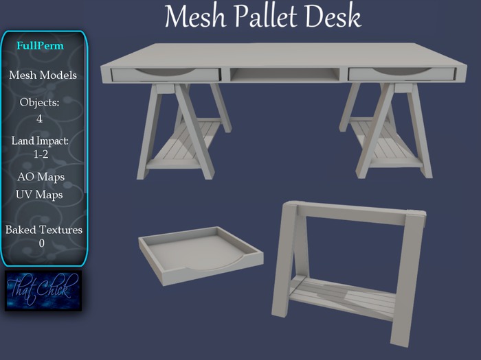 ~tc~ Mesh Pallet Desk FullPerm Kit