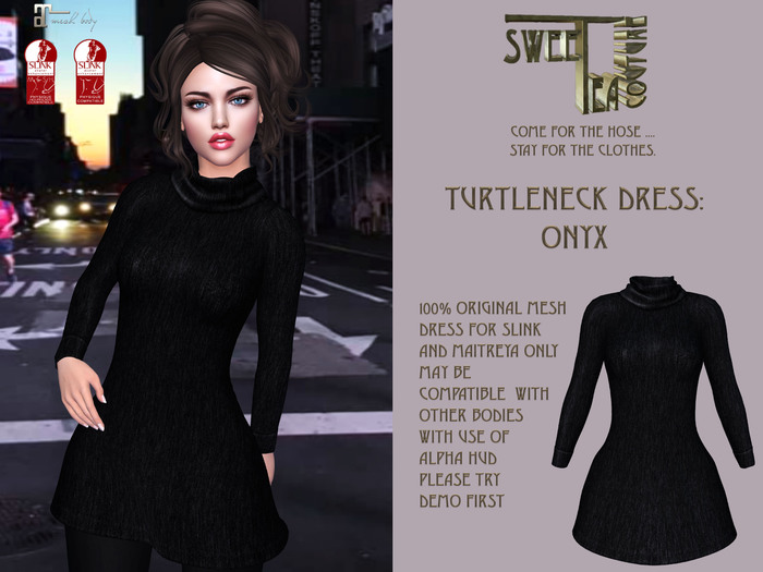 STC Turtleneck Dress Onyx (add me )