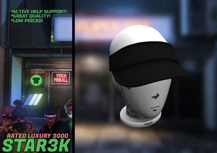 Plain Black Head Visor By Star3K