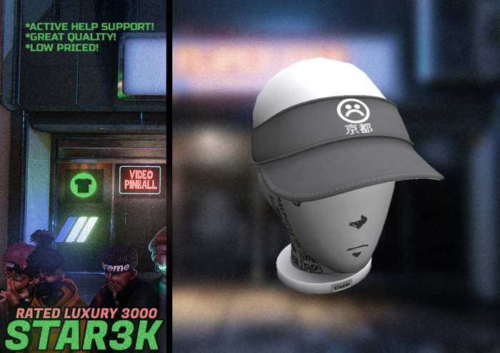 Sad Head Visor (Grey) By Star3K