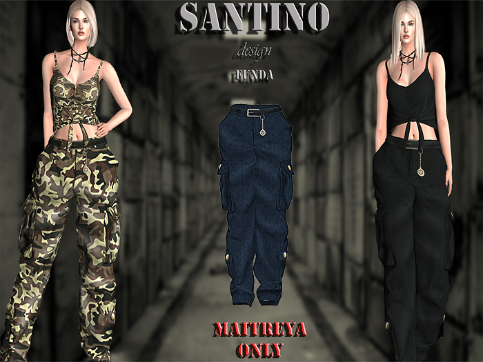 Santino Design-Cargo Pant-Blue