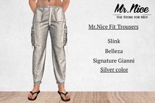 Mr.Nice Fit Trousers Male Silver