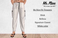 Mr.Nice Fit Trousers Male White