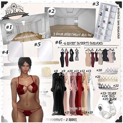 REIGN.- PRINCESS LINGERIE MAITREYA RED