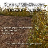 T-Spot Textures - Path w/ Wildflowers - Texture Add-on 1 - 512x512 px.