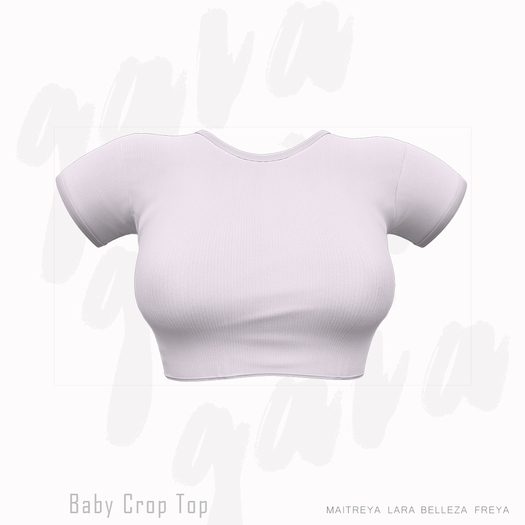 Gaia - Baby Crop Top WHITE