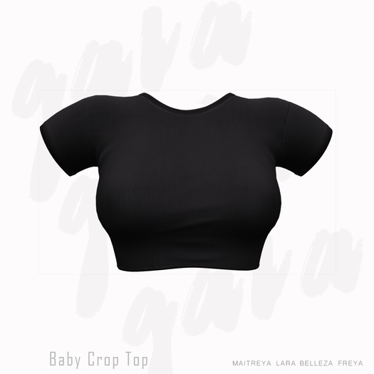 Gaia - Baby Crop Top BLACK