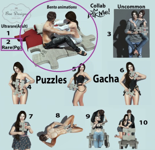 Bee / Inkme Puzzles Gacha  2 RARE