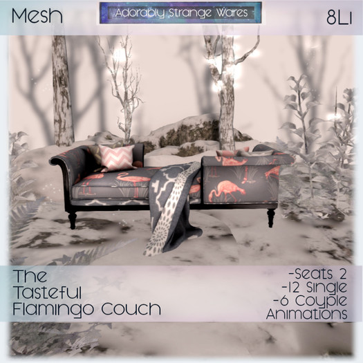 ~ASW~ The Tasteful Flamingo Couch