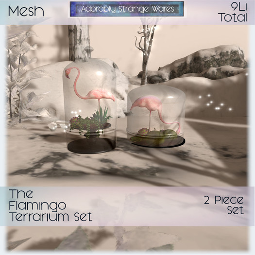 ~ASW~ The Flamingo Terrarium Set