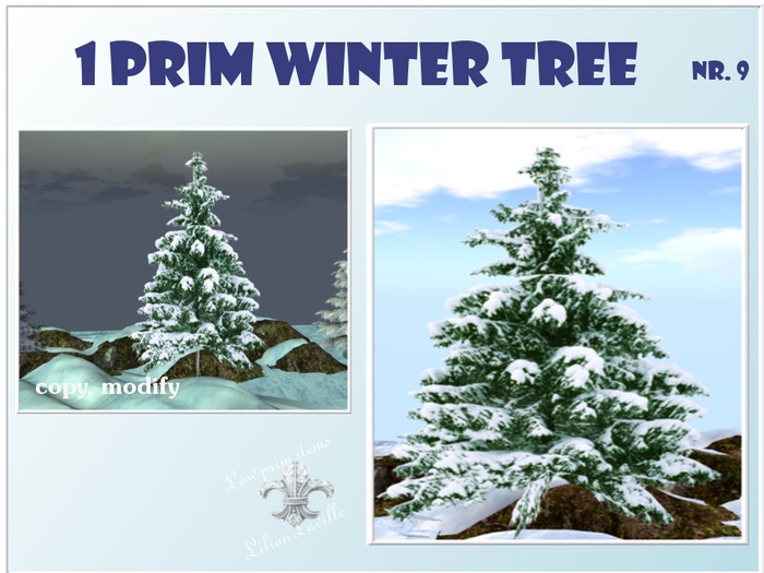Winter tree with snow nr 9 -CM
