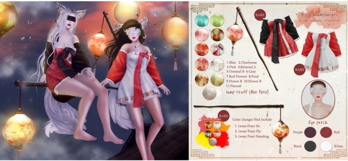 B.C.C Dandelion girl Eye patch Red