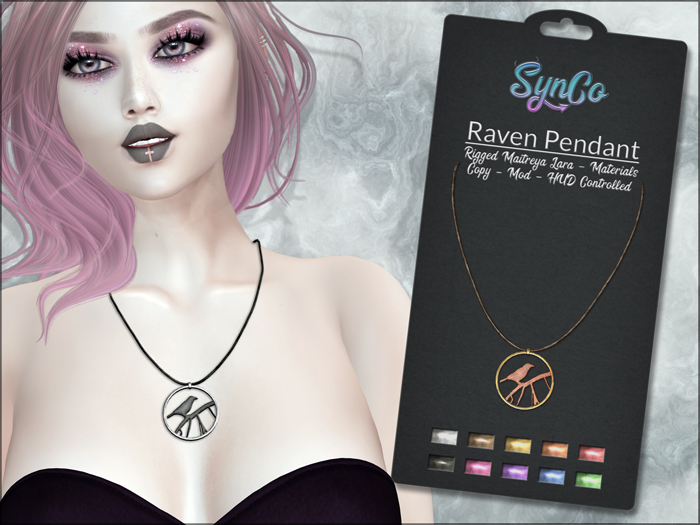 SynCo - Rigged Raven Pendant - Maitreya Lara