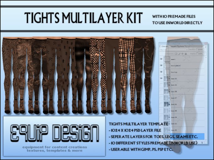 TIGHTS MULTILAYER KIT (tga, png, psd) *NEW*