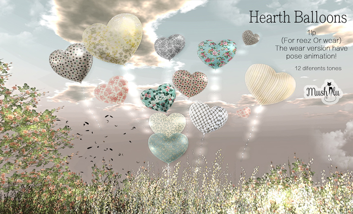 Hearts Balloons Prints