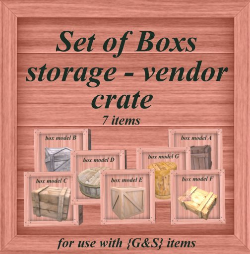 set of boxs G&S  storage - vendor crates pink