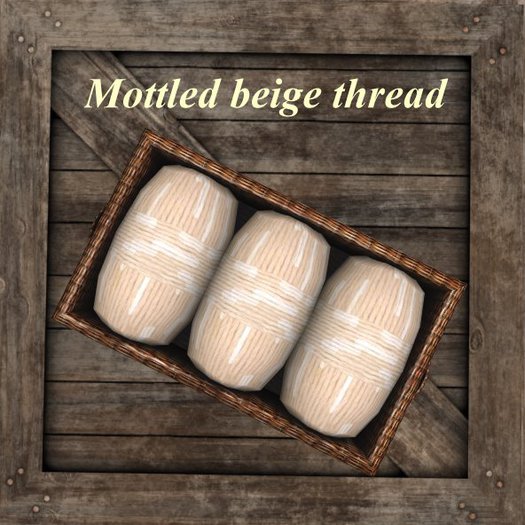 thread mottled biege  G&S storage vendor crate - bc