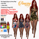 AmAzInG CrEaTiOnS Kin Lingerie Dress 03 (Army, Flag)